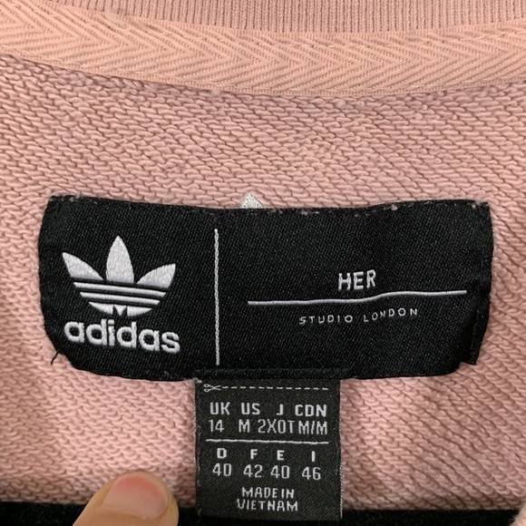 adidas Her Studio London Trefoil French Terry Animal Print Sweatshirt Size M - Picture 6 of 16